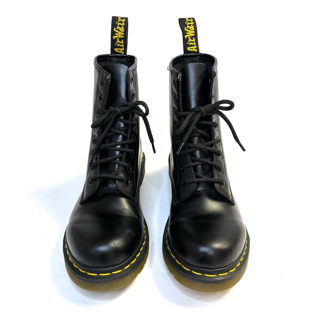 Dr. Martens The Original Black Smooth Leather Lace Up Boots - Size 8 - Picture 5 of 10